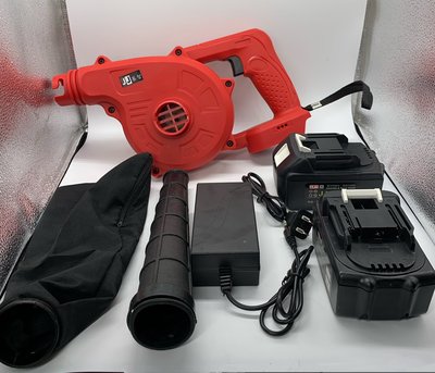 鋰電吹風機 JJ(牧田款) 21V雙電池 紅色  3.0AH /無線鼓風機/兩用吹吸功能/電腦除塵器/小型充電式吹灰機