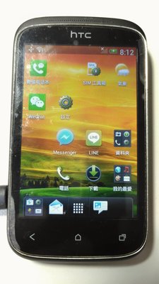 HTC 手機，型號 desire C，3.5吋螢幕，500萬畫素