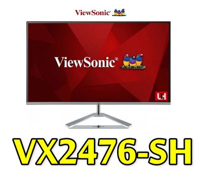 【UH 3C】優派 ViewSonic VX2476-SH 24吋 無邊框 IPS 顯示器 寬螢幕