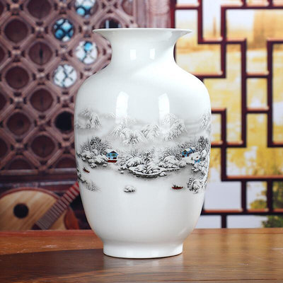 花瓶 件客廳插花干花富貴竹中式青花瓷裝飾工藝品