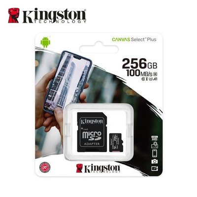 Kingston金士頓 256GB MicroSDHC UHS-I C10 記憶卡 保固公司貨 (KTCS2-256G)