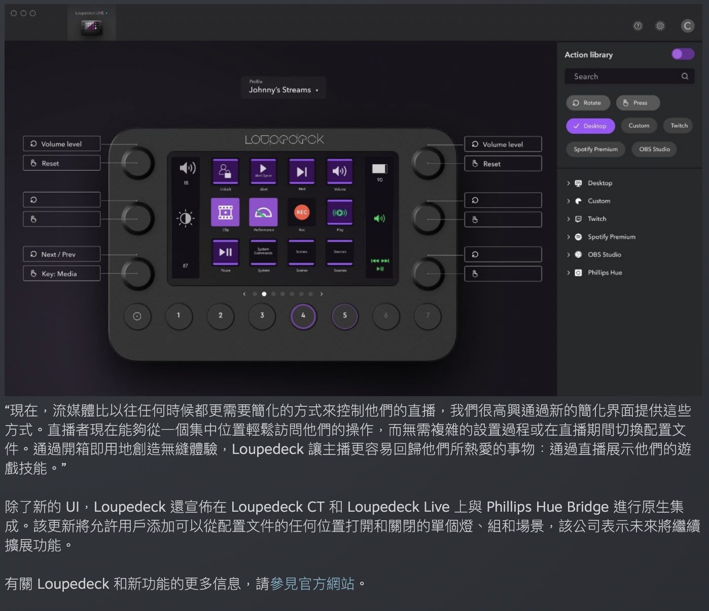 【eYe攝影】全新 現貨 LOUPEDECK Live 直播 影音創作專用控制台 觸控螢幕 遊戲 USB-C 導播機