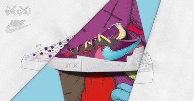 【日貨代購CITY】sacai x KAWS Nike Blazer Low 限量 紫 DM7901-500 預購
