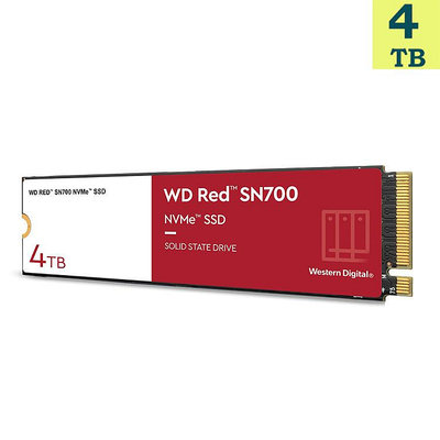 WD RED 4TB SN700 M.2 2280 NAS Nvme PCIE SSD WDS400T1R0C 固態硬碟 公司貨