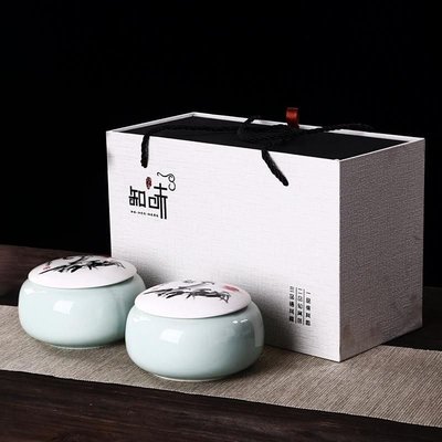 熱銷 高檔茶葉禮盒裝空盒新款通用綠茶普洱茶紅茶包裝盒陶瓷茶葉罐定制 可開發票
