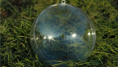 （此批普通材質，沒有破損）浪漫透明球 14cm 壓克力球 空心圓球高透明聖誕球塑料PS環保 食品喜糖盒 永生花球 結婚用品 婚禮佈置 乾燥花