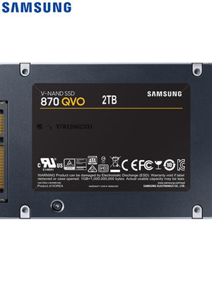 電腦零件Samsung/三星 870 QVO 8T 8TB 2.5 SSD筆記本固態硬盤MZ-77Q8T0B筆電配件