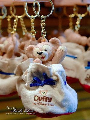 Ariel's Wish-日本東京迪士尼Disney達菲熊Duffy立體束口袋造型鑰匙圈吊飾掛飾-日本連線限定-現貨*1
