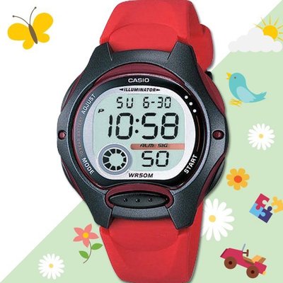 【超人氣】CASIO手錶專賣店 國隆 LW-200-4A 黑框紅錶帶 有型美眉數字女錶