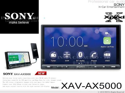 音仕達汽車音響 公司貨 SONY XAV-AX5000 6.95吋觸控螢幕 支援 安卓系統/Apple CarPlay
