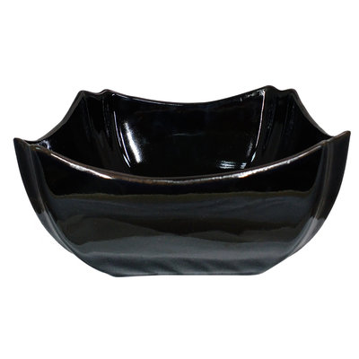 黑釉方形水盆花器1入組 (PV070) 插花用水盆