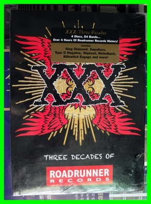 2013全新進口4CD未拆!金屬名廠-ROADRUNNER-30週年限量套裝XXX:Three Decades of