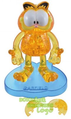 BOXx潮玩~日本BEVERLY 3D立體水晶拼圖 加菲貓 34片