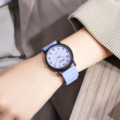 熱銷 kezzi新款簡約學生大數字錶盤時裝手錶腕錶初高中硅膠錶帶石英防水腕229 WG047