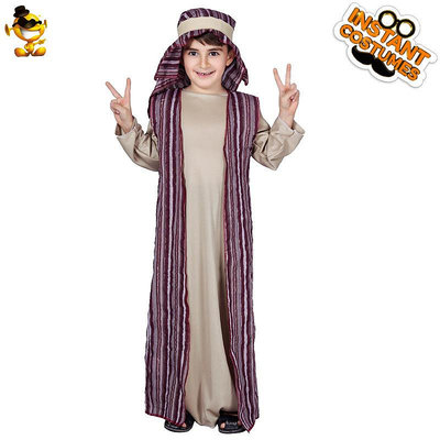 萬圣節阿拉伯人服裝化妝舞會表演服派對衣服舞台裝小男孩王子服