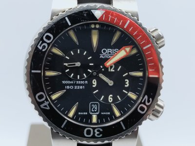 【發條盒子H7541】ORIS 豪利時 Divers Date 649-7541 鈦合金自動 1000米 膠帶款男錶