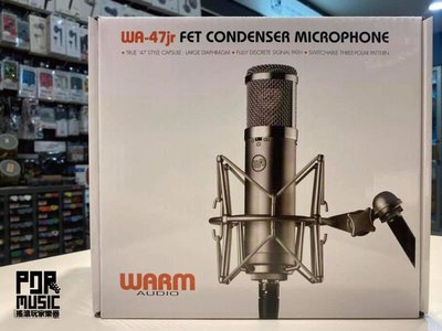 【搖滾玩家樂器】全新 免運公司貨 Warm Audio WA-47jr 電容式 麥克風 三指向性 專業 錄音 麥克風