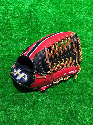 棒球世界 HA 北美硬式牛皮棒壘手套HATAKEYAMA特價黑紅配色外野T網球檔
