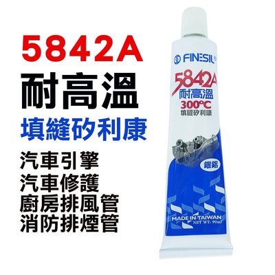 【互力】5842A 耐高溫矽利康  (牙膏型80ml) 防水膠 玻璃膠 finesil silicone 填縫矽利康