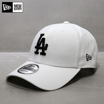 小Z代購#韓國NewEra專柜正品9FORTY帽子女彎檐鴨舌帽MLB棒球帽硬頂la白色
