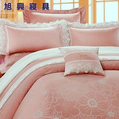 【旭興寢具】專櫃品牌 美國匹馬棉+不生菌纖維棉  雙人5x6.2尺七件式床罩組-LK-986C 台灣製造另有加大