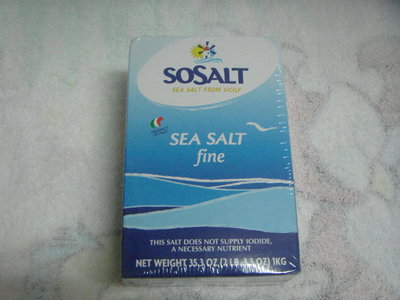 [點點藍]SOSALT 義大利細海鹽1000g*未加碘*