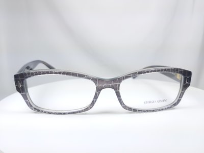 『逢甲眼鏡』GIORGIO ARMANI 光學鏡框 全新正品 紫灰色 復古方框 仿蛇皮設計【GA890 GOQ】