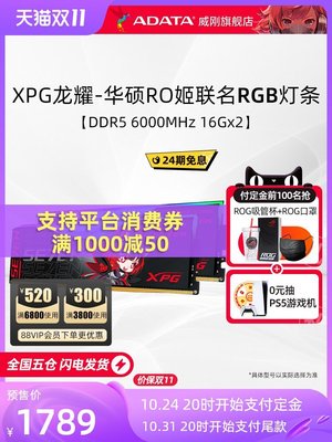 熱銷 ROG RO姬聯名DDR5內存條6000 32G（16G*2）臺式機電腦威剛燈條RGB全店
