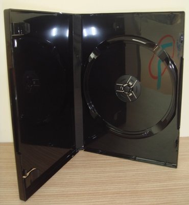 【臺灣製造】1個-單片裝14mm黑色PP鏡面CD盒/DVD盒/光碟盒/CD殼/有膜