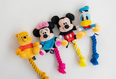 貝果貝果 韓國DAN Disney 迪士尼繩索潔牙玩具 維尼 / 米奇 / 米妮 / 唐老鴨 [T4041]