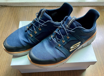 SKECHERS 男 藍色 休閒鞋 / 健走鞋 (US 9.5)，27.5 cm，二手良品