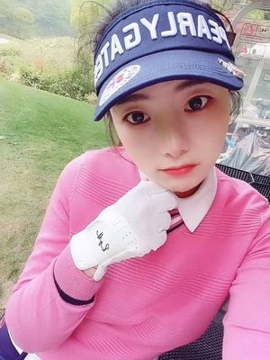 高爾夫手套女款露指左右雙手夏季白色韓國PU皮革透氣耐磨防滑golf滿額免運
