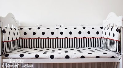 嬰兒床圍純棉可拆洗床圍嬰兒床圍欄防護寶寶床上用品套件定做