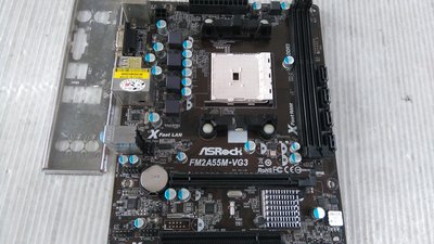 【 創憶電腦 】華擎 FM2A55M-VG3 DDR3 FM2 腳位 主機板 附檔板 直購價 400元
