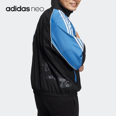 Adidas/愛迪達正品NEO休閑男子時尚潮流運動夾克外套HG9040