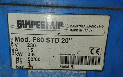 義大利拆胎機修理 SIMPESFAIP F60 STD 拆胎機 零件 配件 先詢問