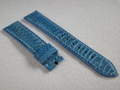 【叁·時貳更】中古 古董錶 天藍色野山雞皮 錶帶定制