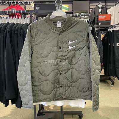 【熱賣精選】 Nike耐吉 男子冬季新款雙勾薄款棉服跑步休閑運動夾克外套 DM1247