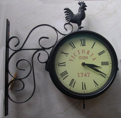 復古中國風 雙面鐘 藝術鐘 造型鐘 時鐘 掛鐘