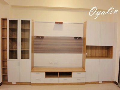 歐雅系統家具 系統櫃與書桌 E1V313 德國進口板 客製化設計製作TV系統櫃 總價71614特價50130