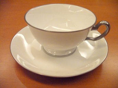 日本製 OKURA 白金鑲邊咖啡杯組 1客/2pcs