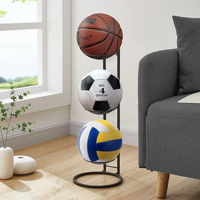 廚具 鐵藝籃球架客廳多層收納籃球足球展示架簡約家用室內球具擺飾架