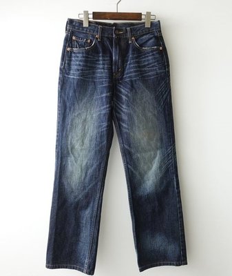 美國品牌 LEVI'S 524 藍系刷紋 直筒 牛仔褲 30腰