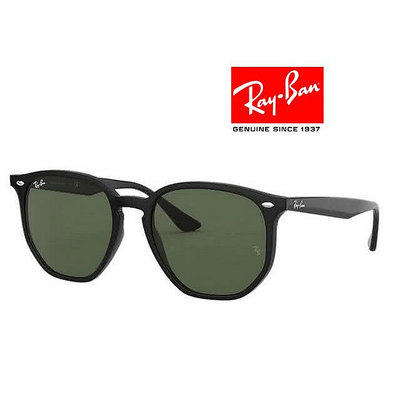 【原廠公司貨】RAY BAN 雷朋太陽眼鏡 亞洲版 舒適加高鼻翼 RB4306F 601/71 黑框墨綠鏡片