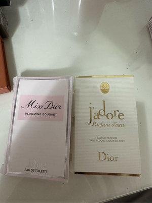 Christian Dior J'adore CD迪奧 真我宣言香水小樣 1.2ml+Miss Dior 花漾淡香水1ml