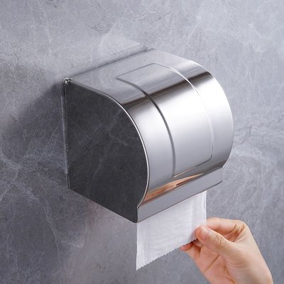 廁所紙巾盒304不銹鋼卷紙架壁掛式免打孔紙巾架代發