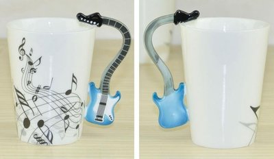 『肥仔小窩』就是不一樣！創意 復古 造型杯 樂譜杯 吉他杯 吉他音樂杯 馬克杯 陶瓷杯 杯子 水杯 禮盒 交換禮物