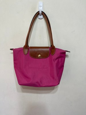 「 二手包 」 LONGCHAMP 手提肩背包（桃紅）15