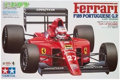 現貨-田宮拼裝F1一級方程式賽車模型20024 1/20 法拉利Ferrari F189簡約
