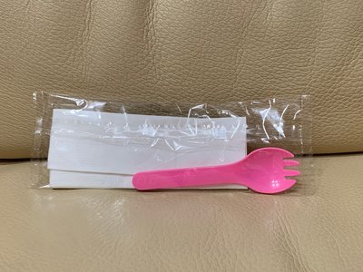 華航 中華航空 CHINA AIRLINES 餐具 湯匙叉子 匙叉 粉色 未拆封 紀念 收藏 收集 旅遊 便攜